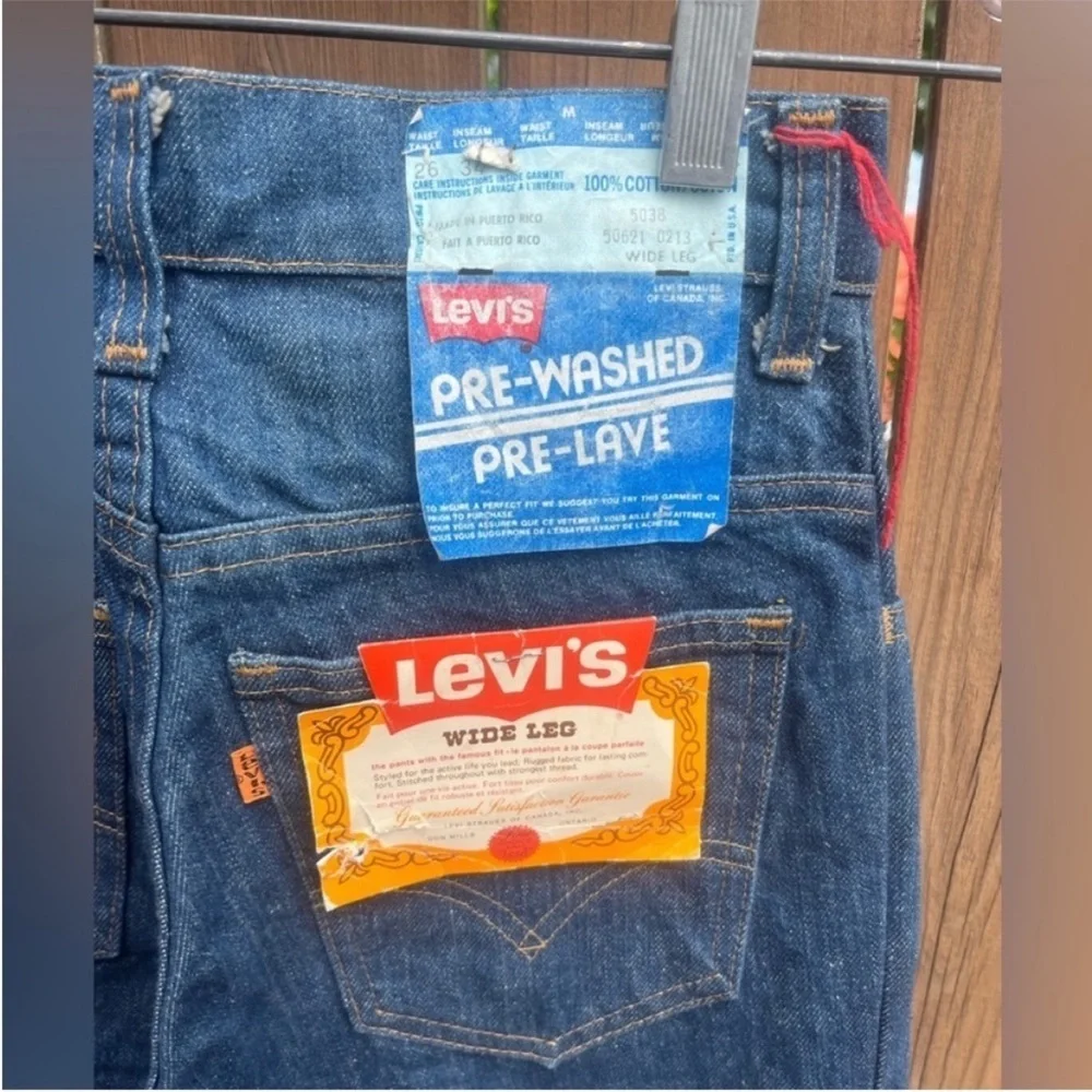 Levi's 1970’s Orange Tag Wide Leg Jeans with Tags - Picture 6 of 14